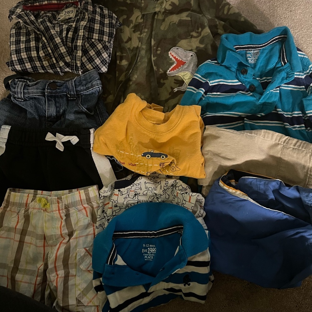 Variety of baby boy clothes 9 to 24 months